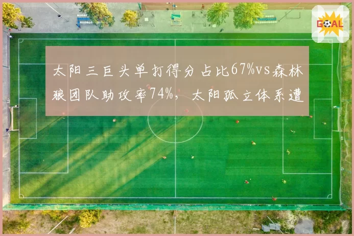 太阳三巨头单打得分占比67%vs森林狼团队助攻率74%,太阳孤立体系遭完克